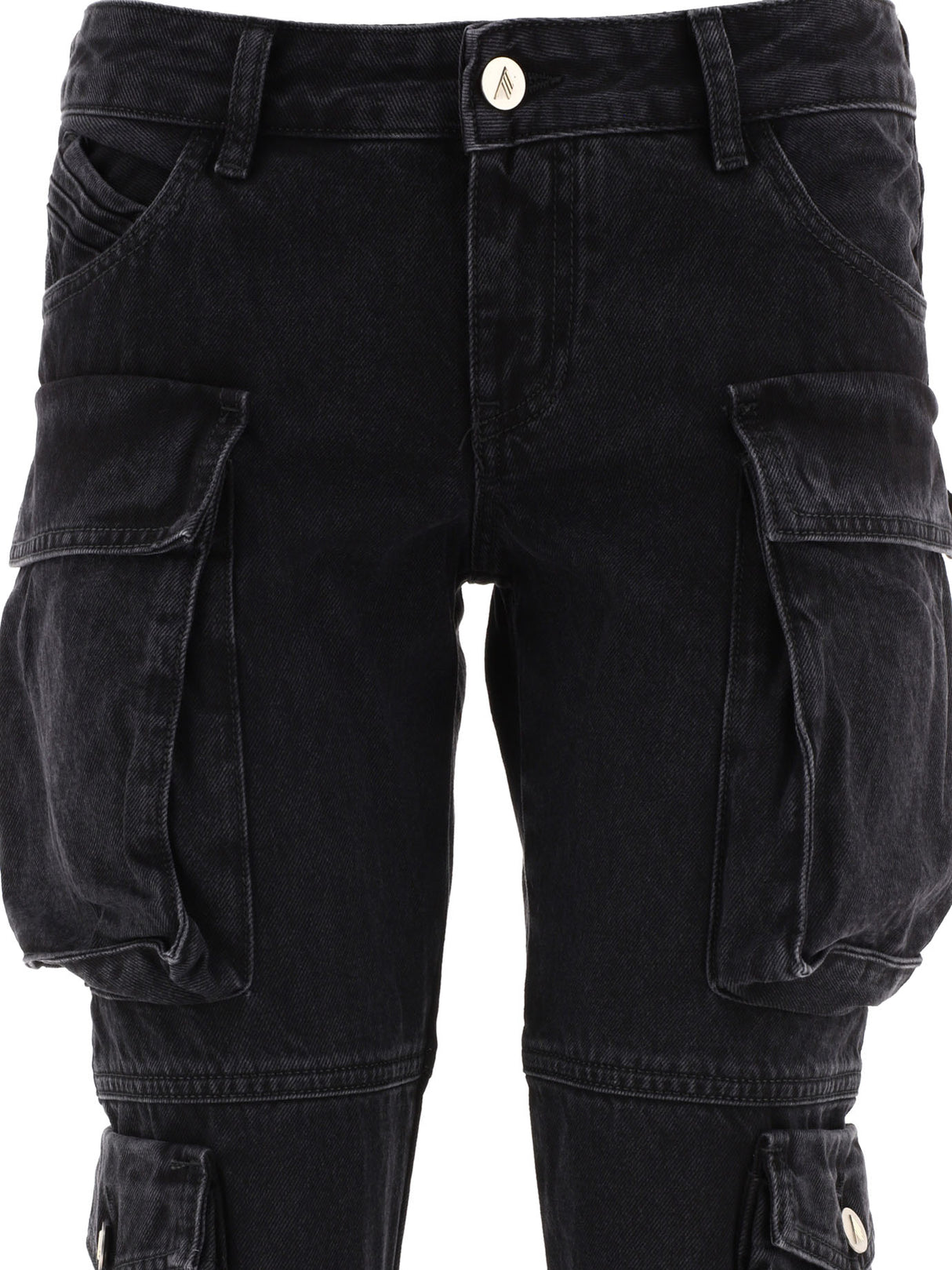 THE ATTICO Black Cargo Jeans for Women