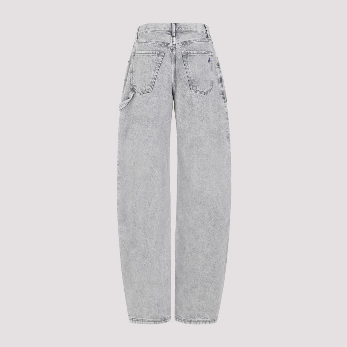 THE ATTICO Effie Long Cotton Pants - Grey