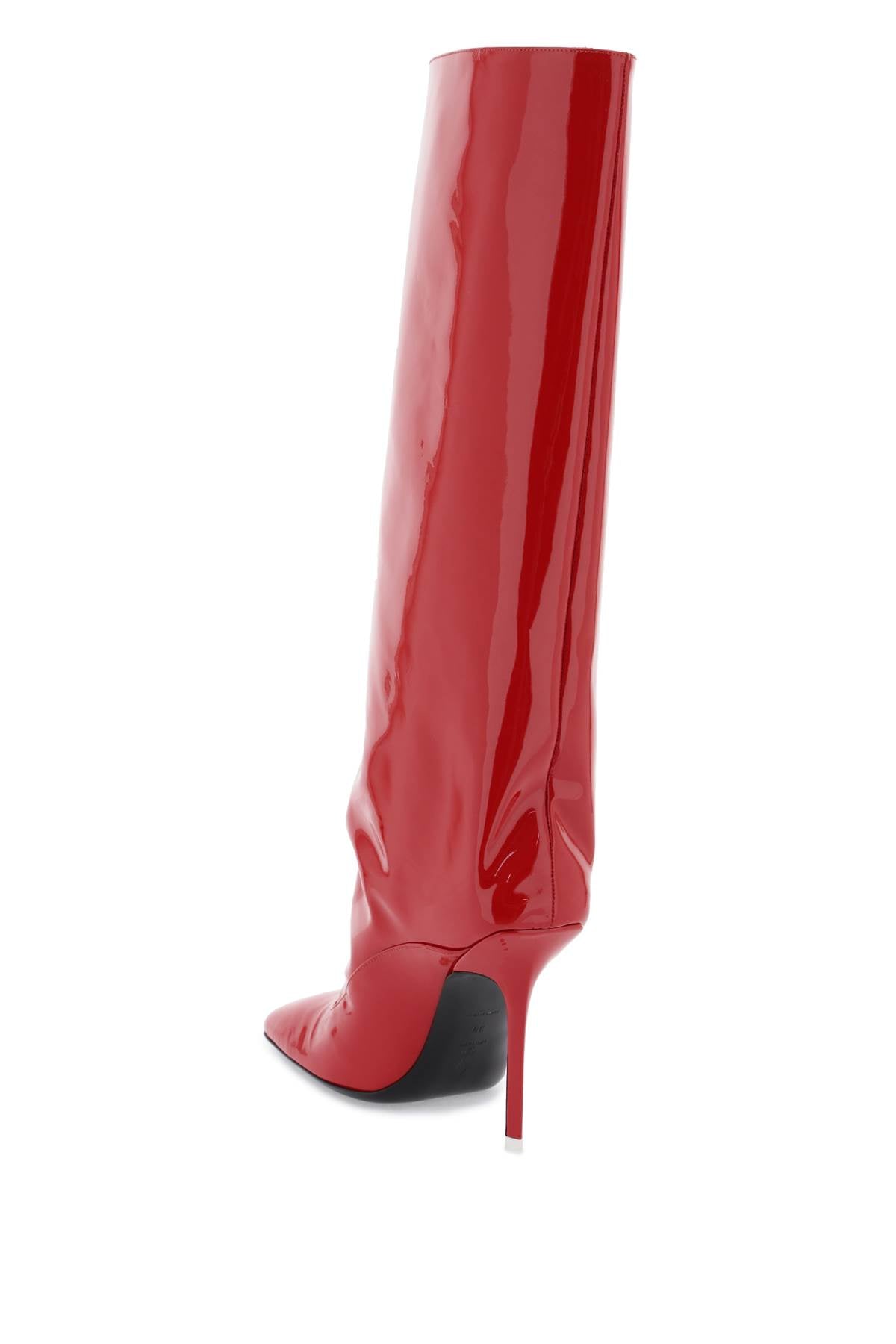 紅色專利皮革平底鞋-女裝 帶強化方頭