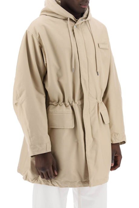 JACQUEMUS Men's Hooded Padded Parka Jacket in Tan for SS24