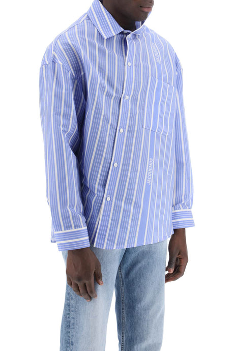 JACQUEMUS Multicolor Checkered Shirt for Men, Made with Silk and Virgin Wool Blend, SS24 Collection