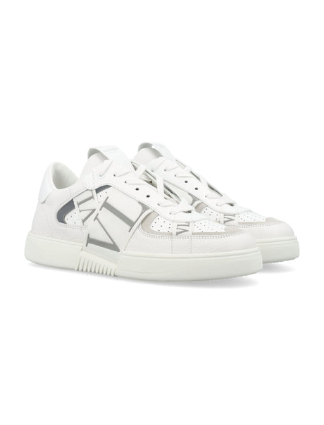 VALENTINO GARAVANI Modern Luxe Leather Sneakers with Logo Bands