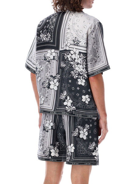 AMIRI Luxury Silk Bandana-Floral Drawstring Shorts