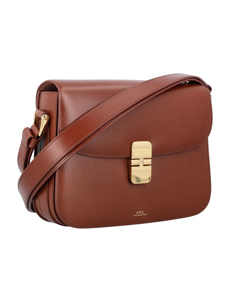A.P.C. Elegant Mini Grace Handbag with Gold-Tone Hardware