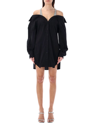 GIUSEPPE DI MORABITO Chic Black Off-Shoulder Dress for Women: SS24 Collection