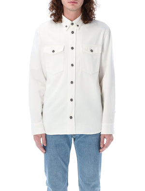 VERSACE White Denim Overshirt for Men - SS24 Collection