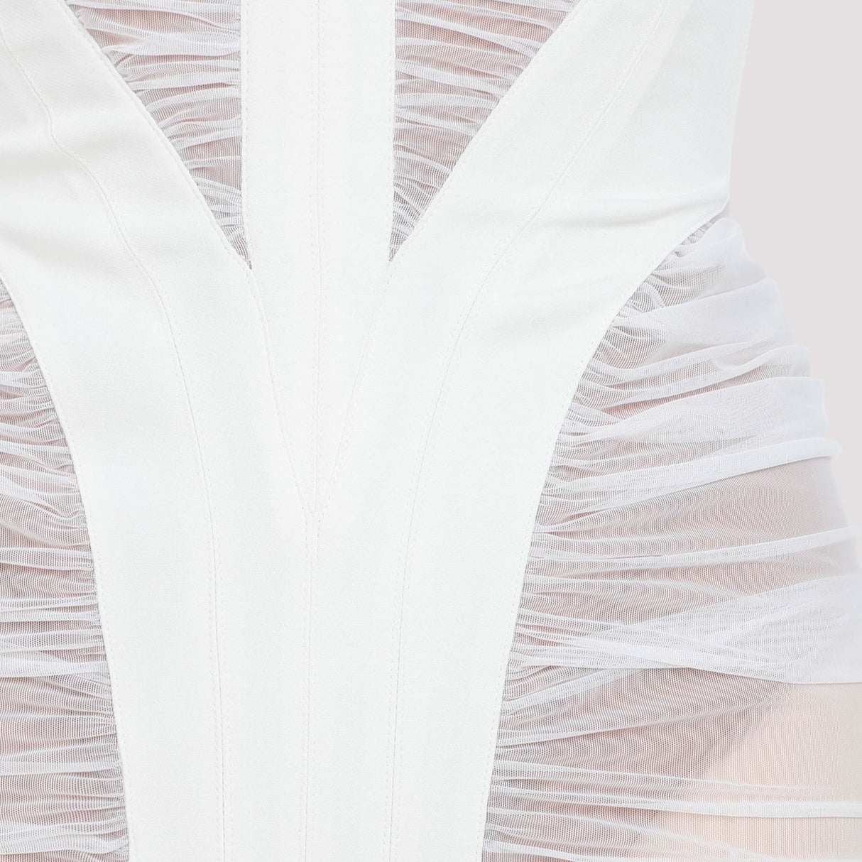 MUGLER Elegant White Dress - SS24 Collection