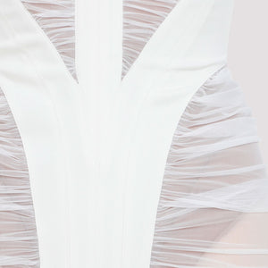 MUGLER Elegant White Dress - SS24 Collection