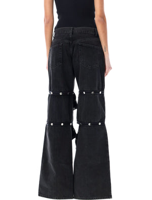 Quần jeans đen thấp Eo của Nữ bộ sưu tập SS24 của The Attico