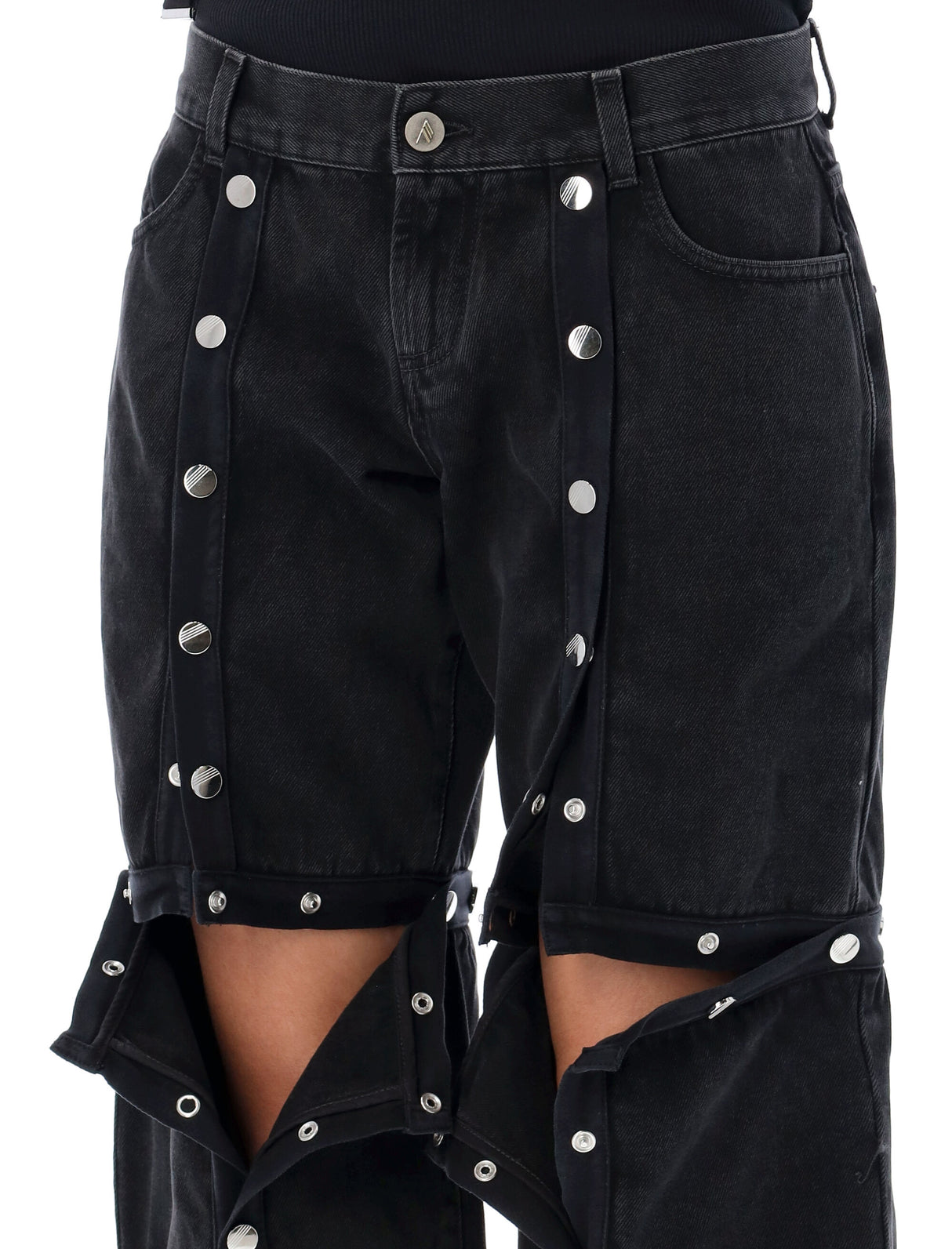 Quần jeans đen thấp Eo của Nữ bộ sưu tập SS24 của The Attico