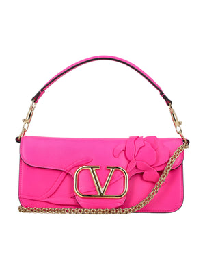 Feminine Leather Shoulder Bag with VLOGO Detail by Valentino Garavani