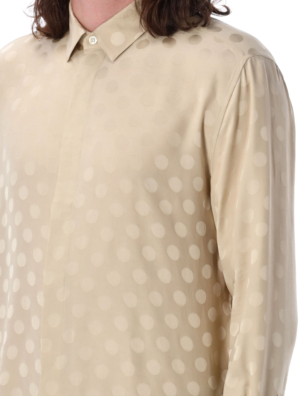 Dotted Silk Shirt for Men by Yves Saint Laurent
