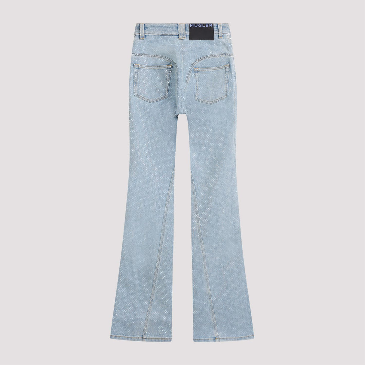 MUGLER Navy Cotton Jeans for Women - SS24 Collection