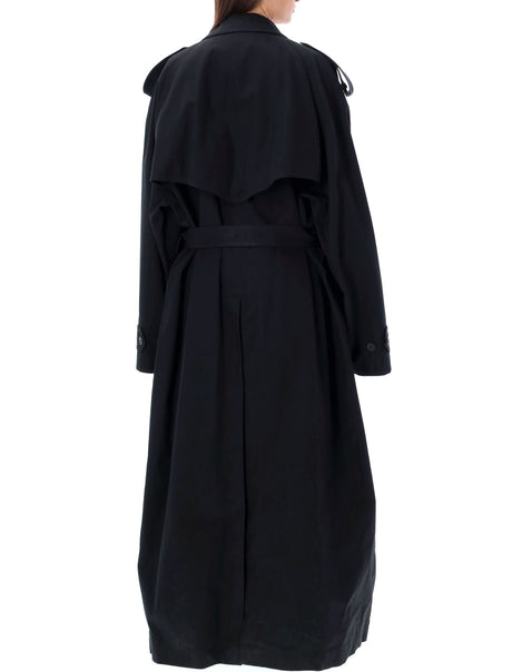 Oversize Black Trench Jacket for Women
