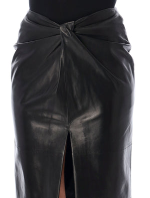 SAINT LAURENT Lambskin Twist Pencil Skirt for Women - Sleek and Sophisticated