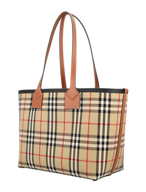 Briar Brown/Black Leather Tote Handbag for Women - SS24