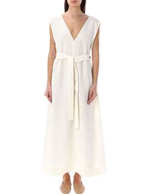 FABIANA FILIPPI Elegant White Midi Dress for Women - Sleek and Sophisticated