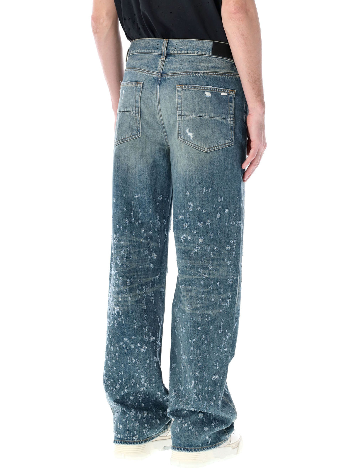 AMIRI Distressed Indigo Cotton Jeans for Men - Classic Style for SS24