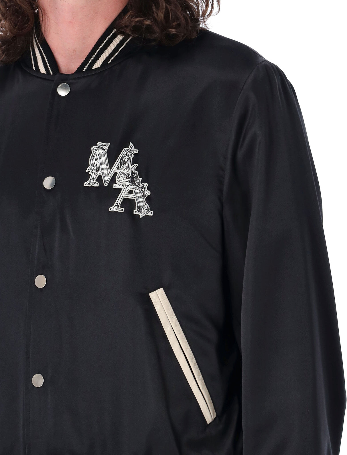 AMIRI Black MA Logo Bomber Jacket for Men - SS24 Collection
