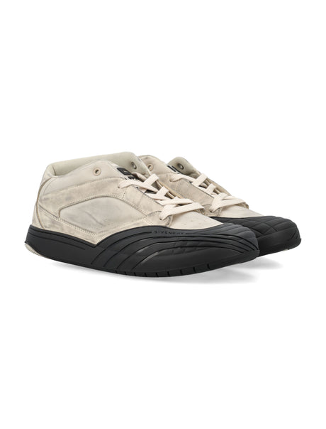 GIVENCHY White Leather Skate Sneakers for Men - SS24 Collection