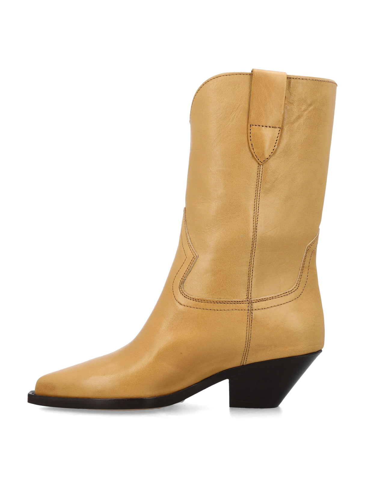 ISABEL MARANT Natural Leather Pointed Toe Cowboy Boots for Women