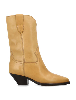 Pointed Toe Cowboy Boots with Natural Leather for Women
