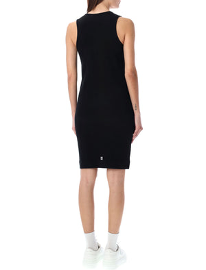 GIVENCHY Women's Black Ribbed Cotton Tank Top Midi Dress for SS24