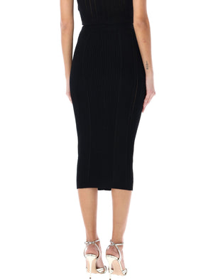 時尚經典黑色針織裙－女士款式SS24