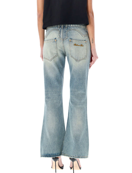 Light Blue Western Bootcut Denim Jeans for Women - SS24コレクション