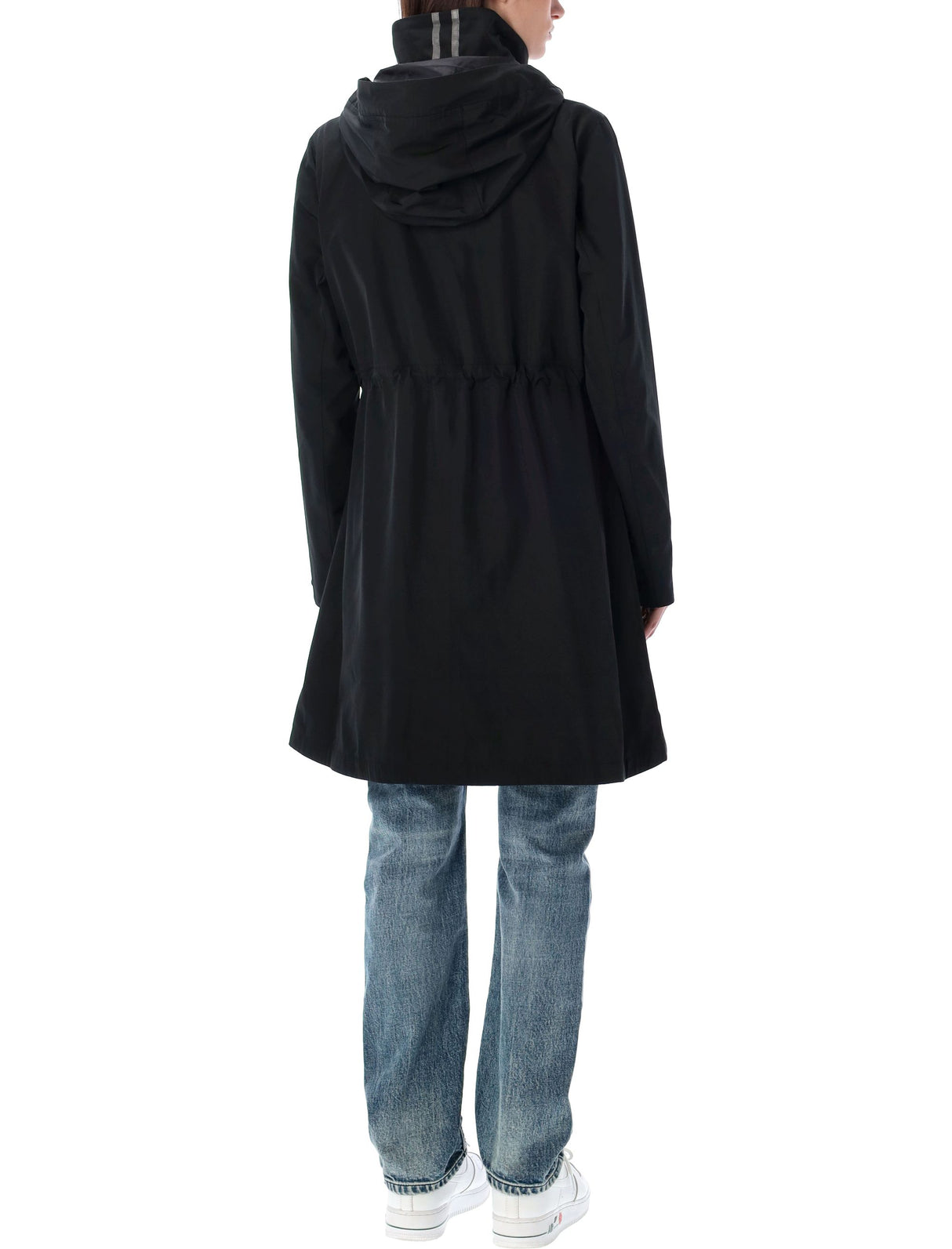 CANADA GOOSE Black belcarra jacket with adjustable hood and reflective details