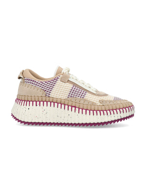 NAMA WOMAN Wild Purple Hand-Stitched Mesh Women's Sneakers for SS24