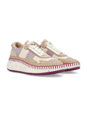NAMA WOMAN Wild Purple Hand-Stitched Mesh Women's Sneakers for SS24