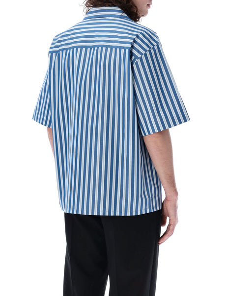 MARNI Striped Poplin Bowling Shirt for Men - White