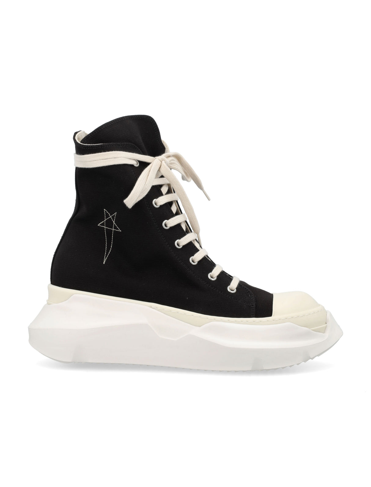 DRKSHDW Women's Abstract Sneak - High Top Sneakers with Side Zip and Embroidered Star