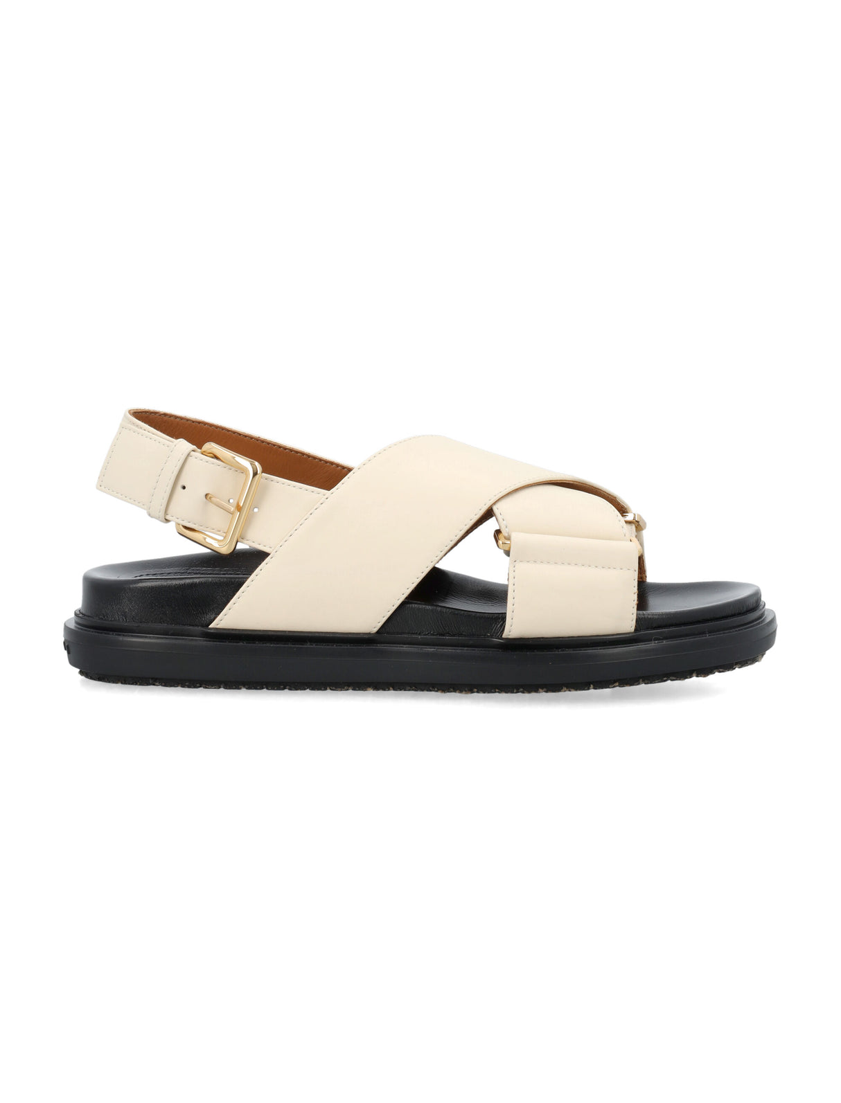 MARNI Crisscross Sandals for Women in Silk White