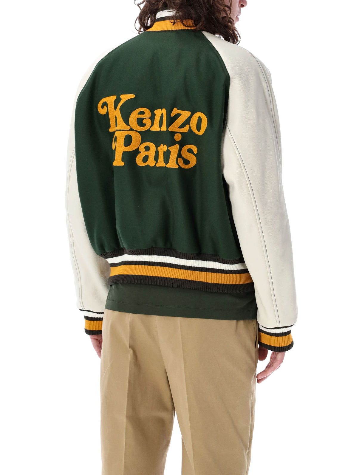 Green and White Varsity Jacket by Verdy and Kenzo