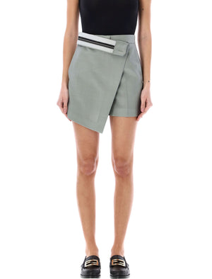 Asymmetric Mohair Shorts - Shadow Grey, SS24