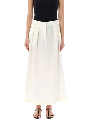 FABIANA FILIPPI Women's White Pleated Ankle-Length Skirt for SS24