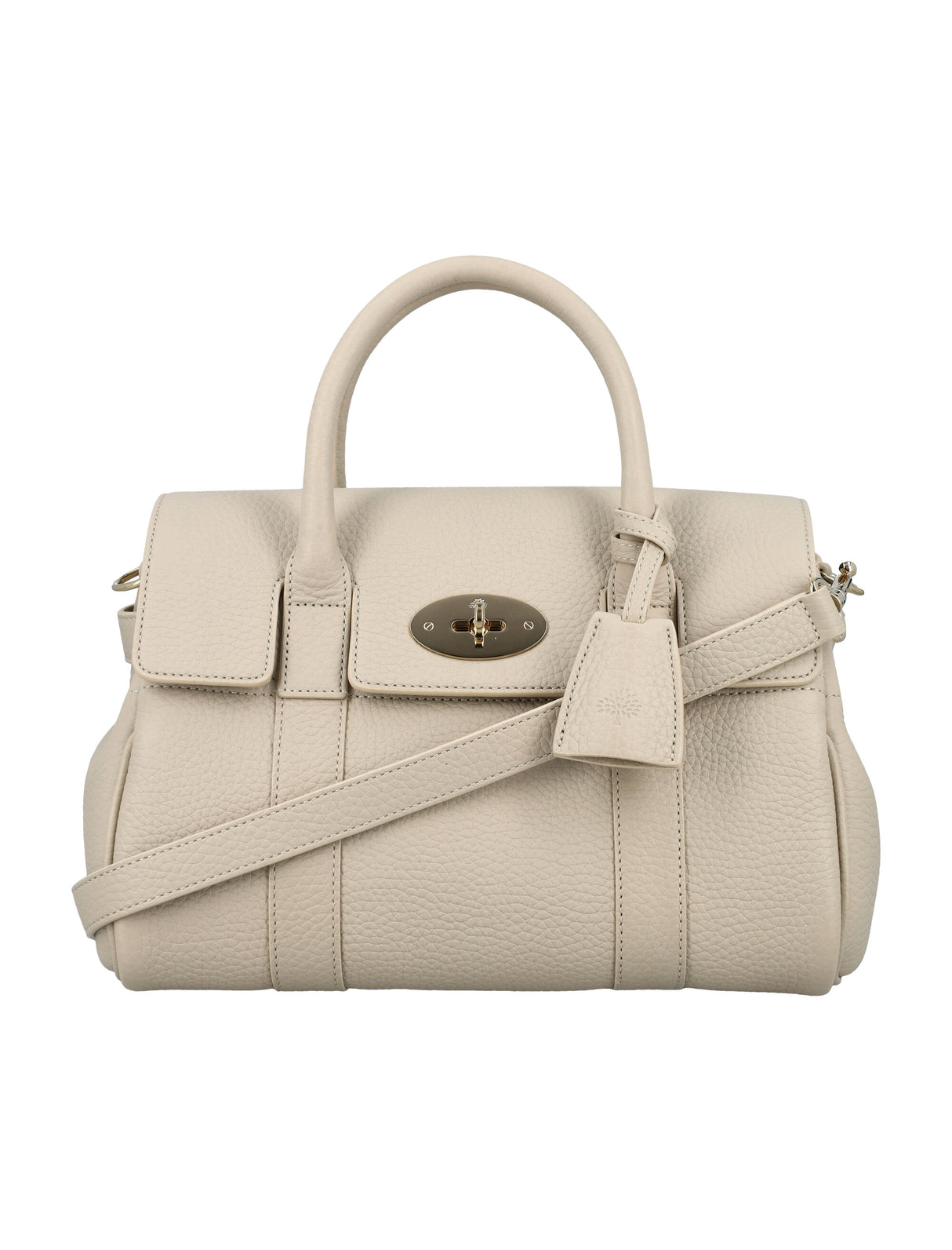 MULBERRY Women's Chalk White Small Bayswater Leather Satchel SS24