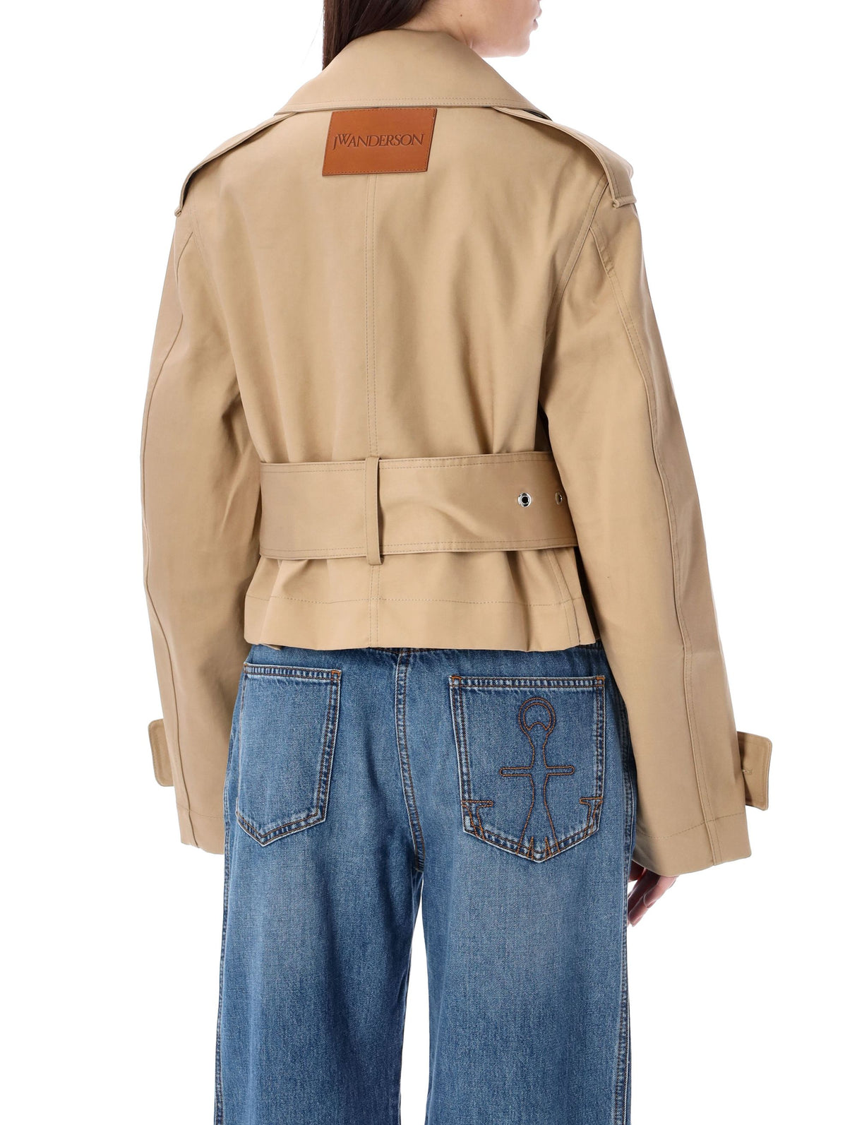 JW ANDERSON Beige Cropped Trench Jacket for Women - SS24 Collection