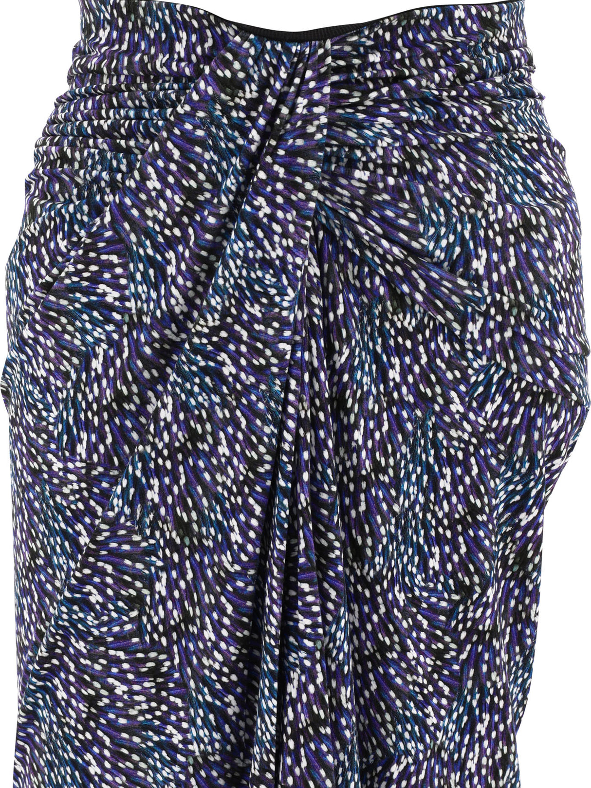 女性藍色褶邊裙 - 2024春夏系列