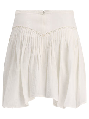 ISABEL MARANT Asymmetric Skirt for Women in White - High Waist, Regular Fit, Zipper Closure
