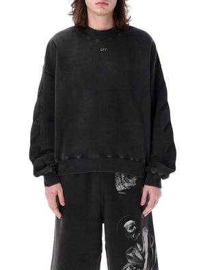 Black and Grey Crewneck Sweatshirt for Men by OFF-WHITE
