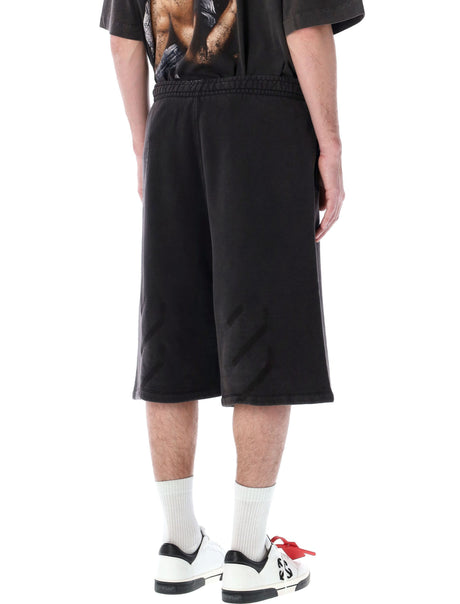 S. Matthew Over Sweatshorts in Black and Grey for Men by Off-White
