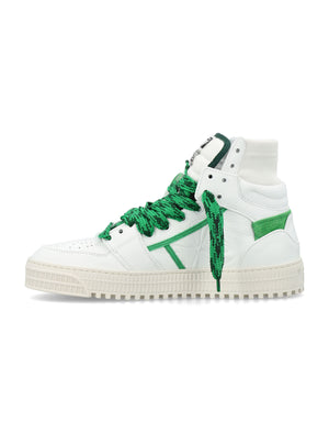 3.0 风格时尚的男士白绿色高帮运动鞋