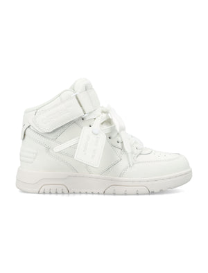 White Mid-High Sneakers for Women