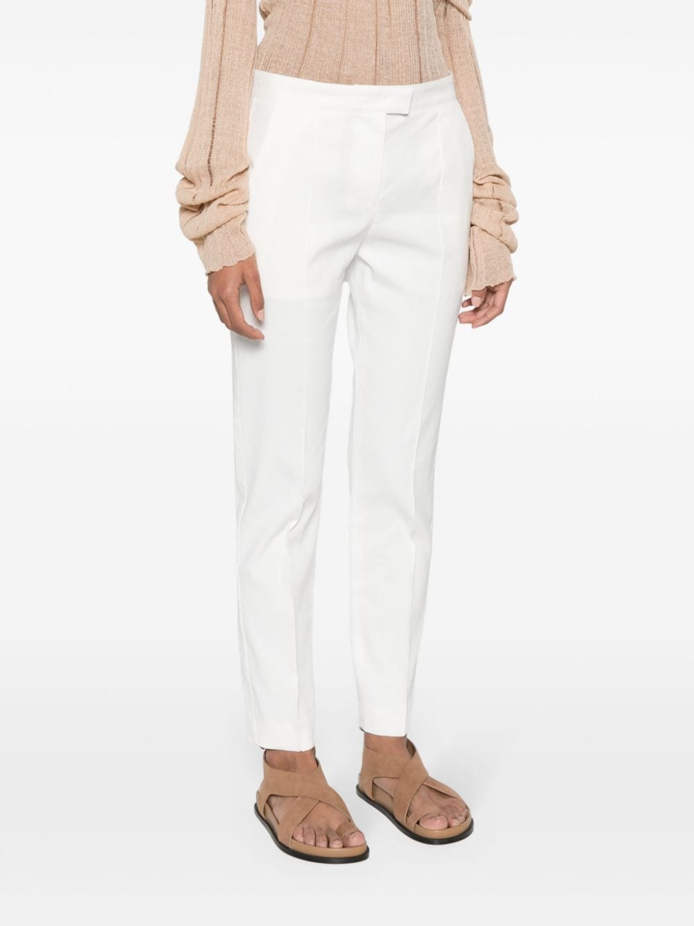 White Hemp-Blend Pants for Women in SS24 Collection by Isabel Marant