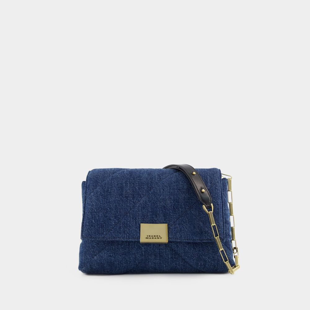 ISABEL MARANT Navy Puffy Crossbody Bag for Women - FW23 Collection
