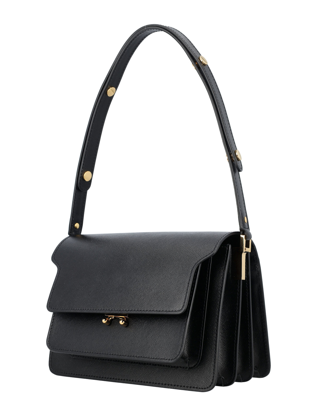 Túi xách thời trang da màu đen dành cho nữ từ bộ sưu tập SS24 của nhà thiết kế sang trọng