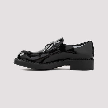 PRADA Sleek and Sophisticated Black Leather Loafers for Men